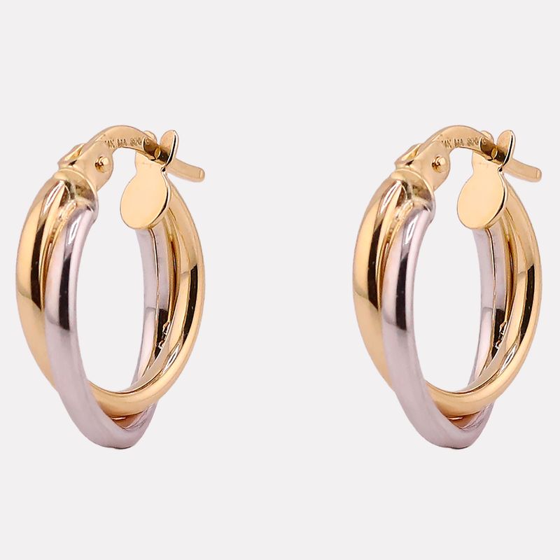 Arracadas Circ. Dobles 14k 1.3g